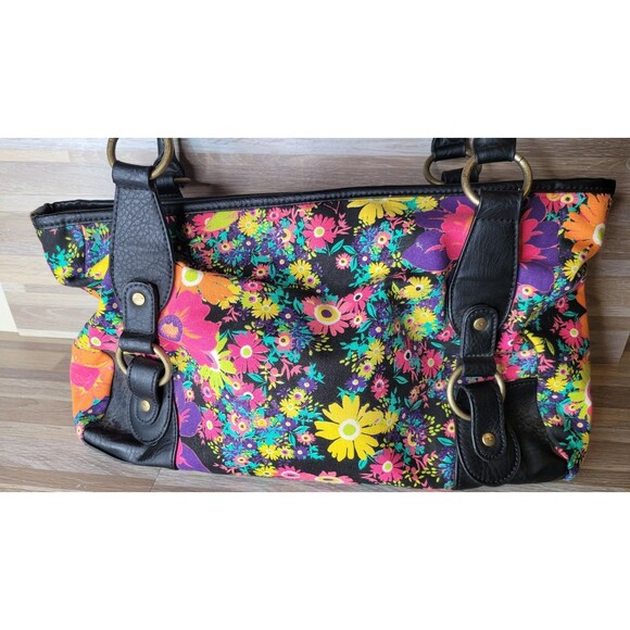O’Neill Floral Bright and Funky Surfer Flower Design Canvas‎ Shoulder Bag Summer - Picture 7 of 15